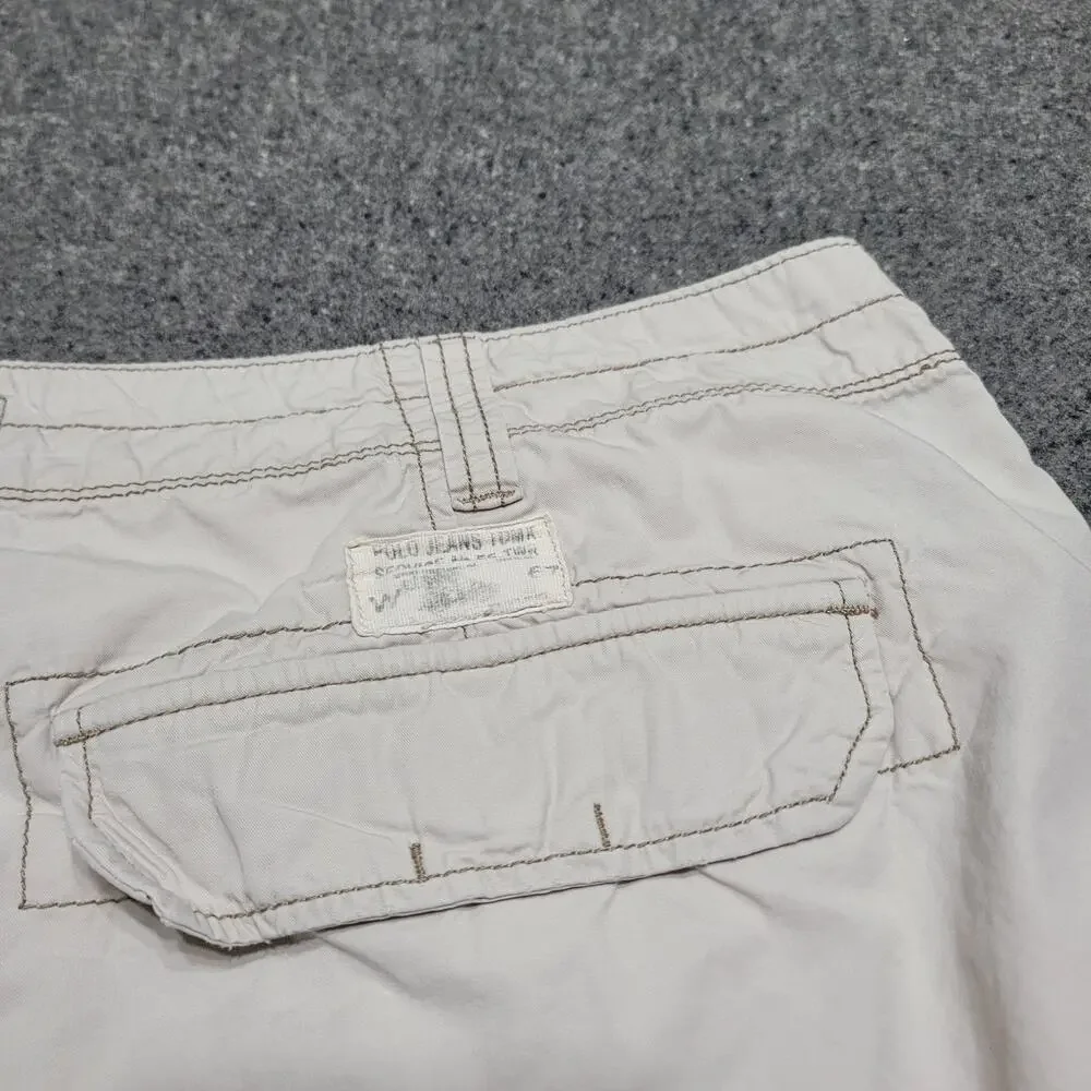 Vintage Y2K Polo Jeans Co Shorts Mens 40 Tan Ralph Lauren Cargo Baggy Streetwear